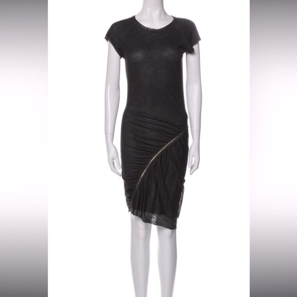 A.L.C. Dresses & Skirts - ALC indie Sleeze Goth Knit Zipper Shirt Dress 2010 boho spring formal evening